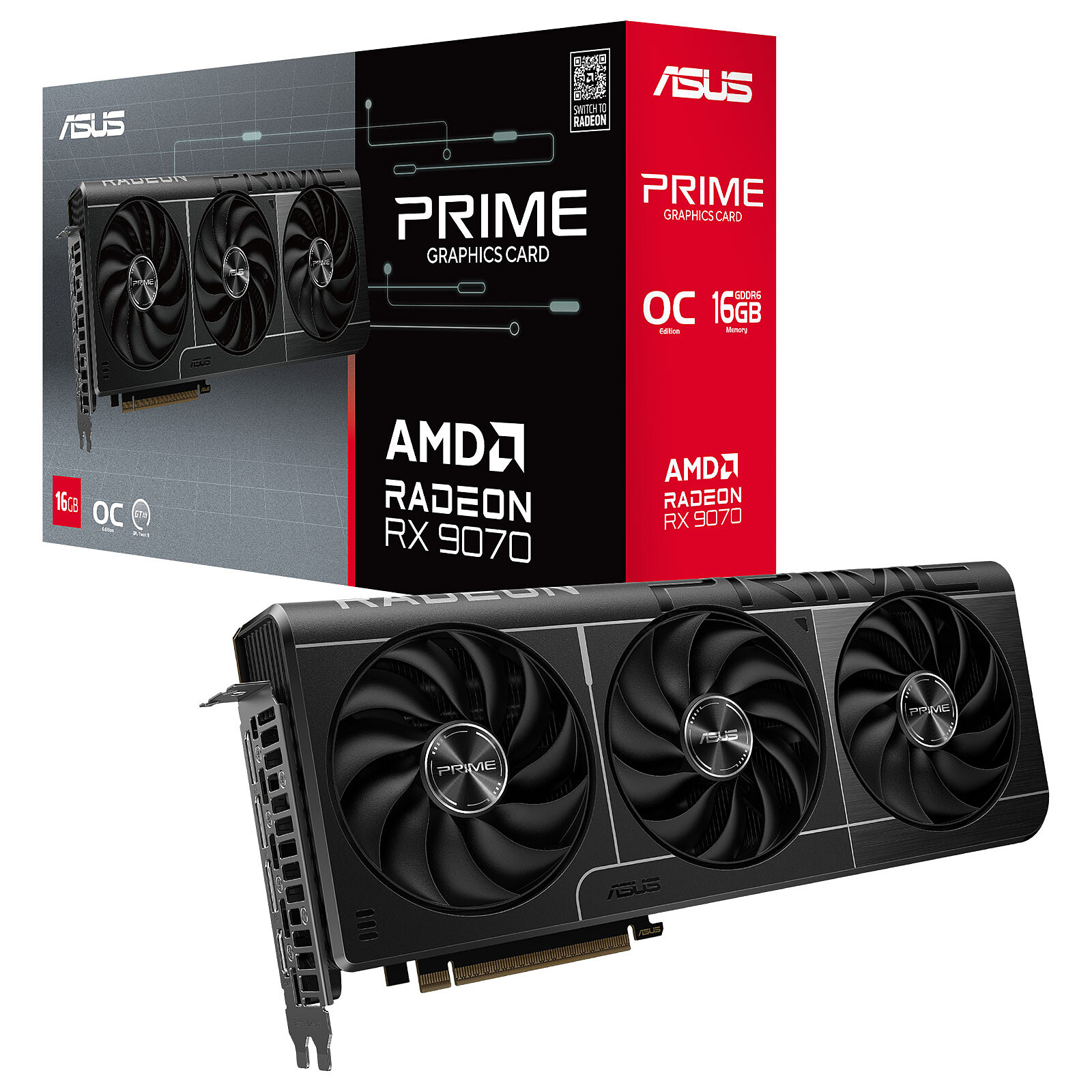 GPU AMD RX 9070 OC 16GB ASUS PRIME BLACK